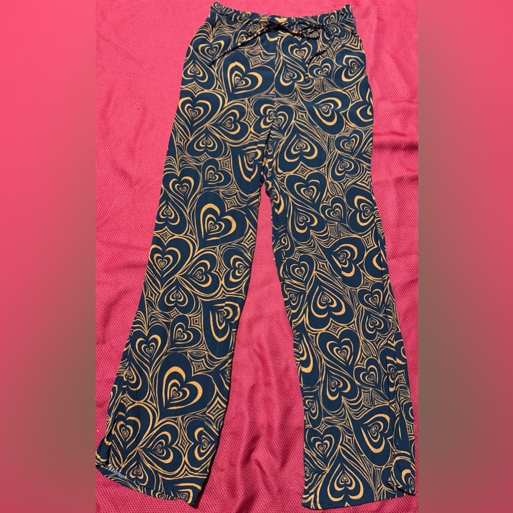 Lisa Says Gah Heart Patterned Pantsuit - Black and Orange - Picture 10 of 13